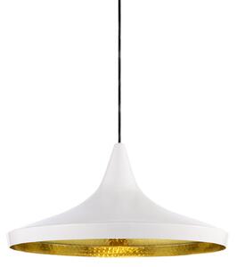 Beat Wide LED Lampa Wisząca Glossy White/Brass- Tom Dixon