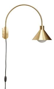 Lampa Ścienna Hübsch, złoty | mosiężny, salon, metal