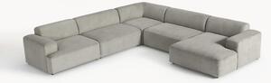 Sofa narożna XL ze sztruksu Melva
