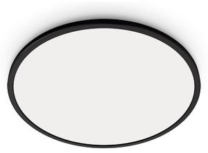 Lampa Sufitowa WiZ, SuperSlim, ściemnialny, czarny, salon, tworzywo sztuczne, nowoczesny