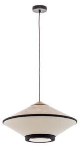 Lampa Wisząca Forestier, Cymbal S, ściemnialny, beżowy, salon, tkanina | tekstylia, design
