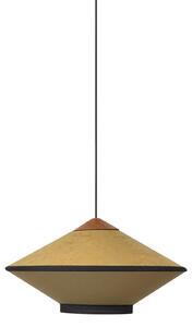 Lampa Wisząca Forestier, Cymbal S, ściemnialny, antyczny mosiądz, salon, tkanina | tekstylia, design