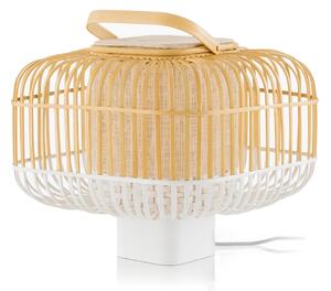 Lampa Stołowa Forestier, Bamboo Square S, biały, salon, bambus, design