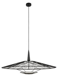 Lampa Wisząca Forestier, Carpa L, ściemnialny, czarny, salon, tkanina | tekstylia, design