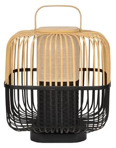 Lampa Stołowa Forestier, Bamboo Square M, czarny, salon, bambus, design