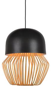 Lampa Wisząca Forestier, Anemos, ściemnialny, czarny, salon, bambus, design
