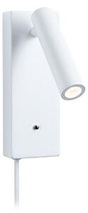 Lampa Ścienna Paulmann, Hulda USB, ściemnialny, biały, sypialnia, metal, nowoczesny