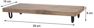 Taca drewniana na nóżkach 39 cm