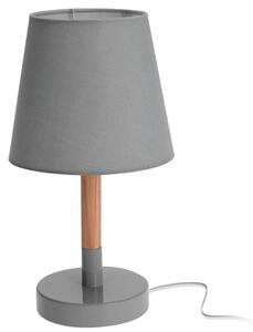 Lampka stojąca z szarym abażurem