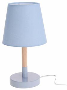 Lampka stojąca z niebieskim abażurem