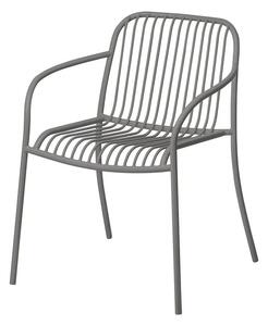 Szare metalowe krzesło ogrodowe Yua Wire – Blomus
