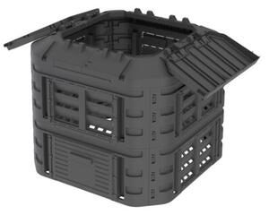 Kompostownik PATROL Modularny KOMPOST600CZAPL225 600L Czarny