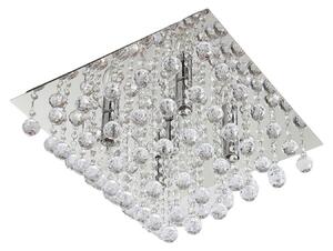 Lampa Sufitowa Lindby, Annica, ściemnialny, transparentny, salon, metal, nowoczesny
