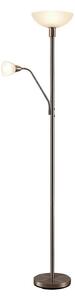 Lampa Podłogowa Lindby, Jost, szary, salon, metal, nowoczesny