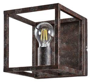 Lampa Ścienna Lindby, Emin, ściemnialny, brąz rdzawy, salon, metal, dworkowy | rustykalny