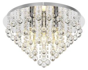 Lampa Sufitowa Lindby, Annica, ściemnialny, transparentny, salon, metal, nowoczesny