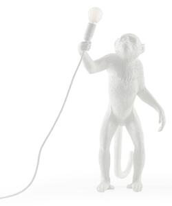 Lampa Stołowa SELETTI, Monkey Lamp, biały, salon, tworzywo sztuczne, design