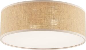 Lampa sufitowa z tekstylnym naturalnym kloszem