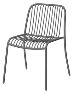 Szare metalowe krzesło ogrodowe Yua Wire – Blomus