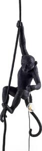 Zewnętrzna Lampa SELETTI, Monkey Lamp, czarny, tworzywo sztuczne, design