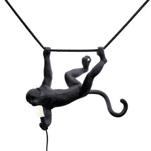 Zewnętrzna Lampa SELETTI, Monkey Lamp, czarny, tworzywo sztuczne, design