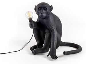 Zewnętrzna Lampa SELETTI, Monkey Lamp, czarny, tworzywo sztuczne, design