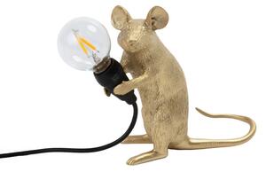 Lampa Stołowa SELETTI, Mouse Lamp Valentine, złoty | mosiężny, salon, tworzywo sztuczne, design