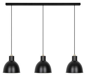 Czarna lampa wisząca trzy klosze na listwie 100cm Nordlux 2213633003 Pop 3xE27