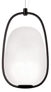 Lampa Wisząca kdln, Lannà, ściemnialny, czarny, salon, szkło, design