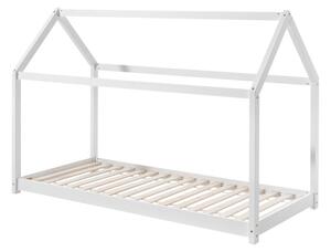 Białe łóżko dziecięce w kształcie domku Vipack Cabane, 90 x 200 cm