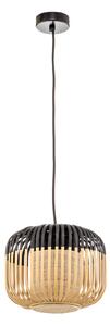 Lampa Wisząca Forestier, Bamboo Light XS, ściemnialny, czarny, salon, bambus, design
