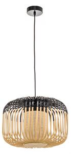 Lampa Wisząca Forestier, Bamboo Light S, ściemnialny, czarny, salon, bambus, design