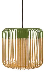 Lampa Wisząca Forestier, Bamboo Light M, ściemnialny, zielony, salon, bambus, design