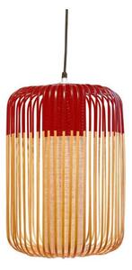 Lampa Wisząca Forestier, Bamboo, ściemnialny, czerwony, salon, bambus, boho