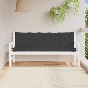 Poduszki na ławkę ogrodową, 2 szt., czarna, tkanina Oxford