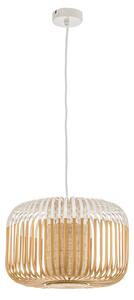 Lampa Wisząca Forestier, Bamboo Light S, ściemnialny, biały, salon, bambus, design