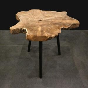 Stolik kawowy z drewna tekowego 55x45 cm