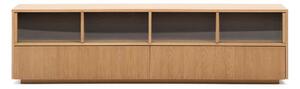 Szafka pod TV w dekorze dębu w naturalnym kolorze 200x54x40 cm Helvine – Kave Home