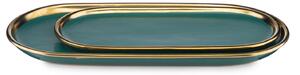 Taca dekoracyjna Lovia Green Gold 32 cm