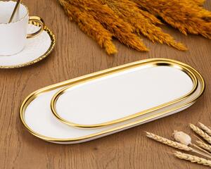 Taca dekoracyjna Lovia White Gold 32 cm