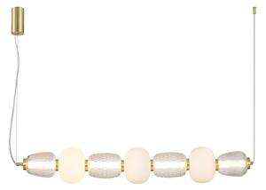Lampa Wisząca LOOM DESIGN, Pearl 7, ściemnialny, złoty | mosiężny, salon, szkło, nowoczesny
