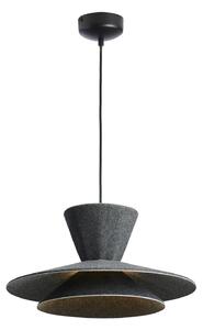 Lampa Wisząca LOOM DESIGN, Morphic, ściemnialny, czarny, salon, tkanina | tekstylia, nowoczesny