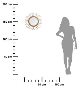 Wiklinowe lustro ścienne Sharp Sun 50 cm