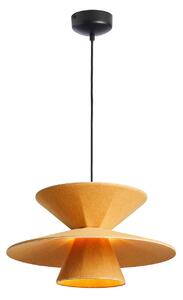 Lampa Wisząca LOOM DESIGN, Morphic, ściemnialny, żółty, salon, tkanina | tekstylia, nowoczesny
