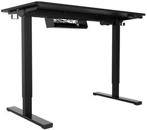 Czarne metalowe wysokie biurko elektryczne ergonomiczne z regulacją wysokości - Rucal 4X