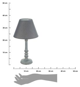 Drewniana lampka nocna Leo szara 36 cm