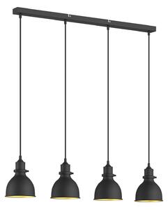 Lampa Wisząca Lindby, Jasminka, ściemnialny, czarny, kuchnia, metal, industrialny