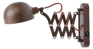 Lampa Ścienna Lindby, Curtis, ściemnialny, brąz rdzawy, salon, metal, dworkowy | rustykalny