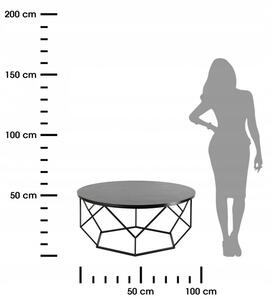 Stolik kawowy Diamond 90 cm czarny LOFT