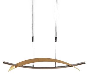 Lampa Wisząca Lucande, Marija, ściemnialny, złoty | mosiężny, salon, metal, nowoczesny